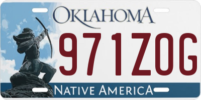 OK license plate 971ZOG
