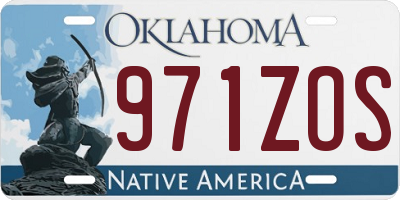 OK license plate 971ZOS