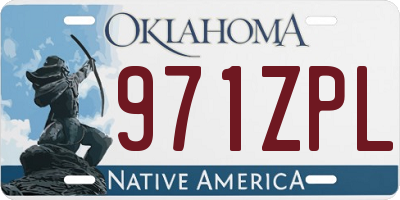 OK license plate 971ZPL