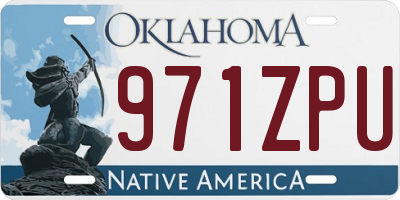 OK license plate 971ZPU