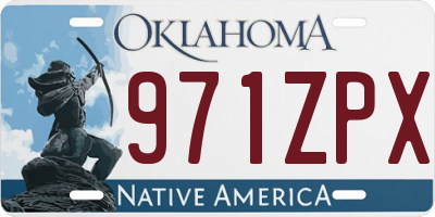 OK license plate 971ZPX