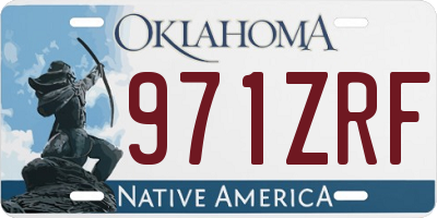 OK license plate 971ZRF