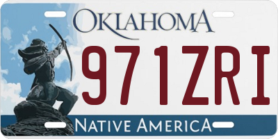 OK license plate 971ZRI