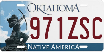 OK license plate 971ZSC