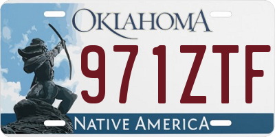 OK license plate 971ZTF