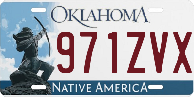 OK license plate 971ZVX