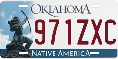OK license plate 971ZXC