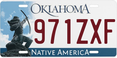 OK license plate 971ZXF