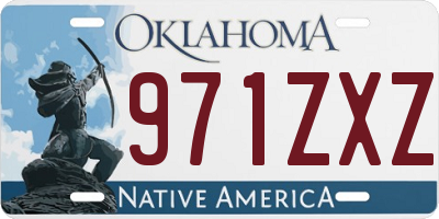OK license plate 971ZXZ