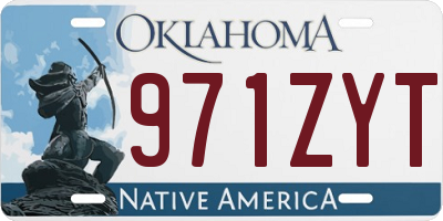 OK license plate 971ZYT