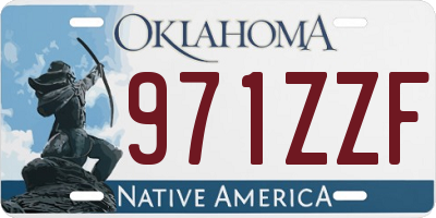 OK license plate 971ZZF