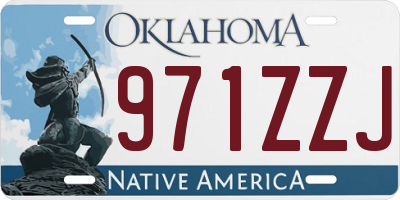 OK license plate 971ZZJ
