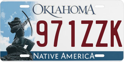 OK license plate 971ZZK