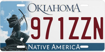 OK license plate 971ZZN