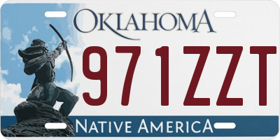 OK license plate 971ZZT