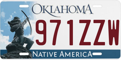 OK license plate 971ZZW