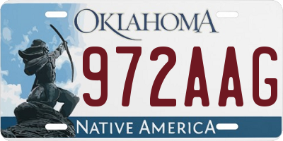 OK license plate 972AAG