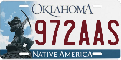 OK license plate 972AAS