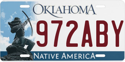 OK license plate 972ABY