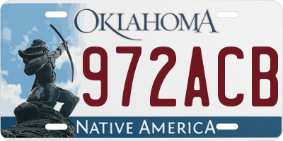 OK license plate 972ACB