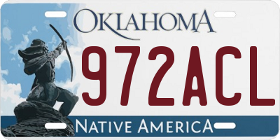 OK license plate 972ACL