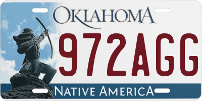 OK license plate 972AGG