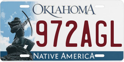 OK license plate 972AGL