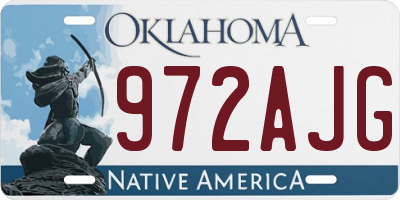 OK license plate 972AJG