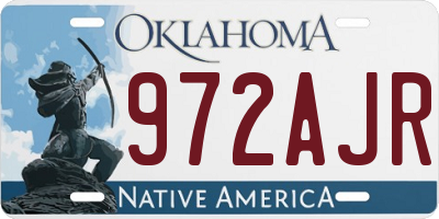 OK license plate 972AJR