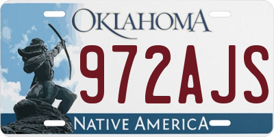 OK license plate 972AJS