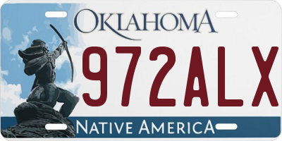OK license plate 972ALX