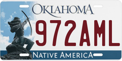 OK license plate 972AML