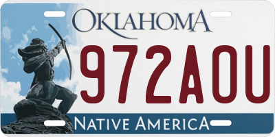 OK license plate 972AOU