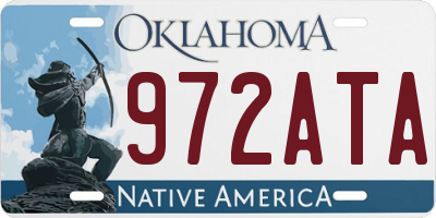 OK license plate 972ATA
