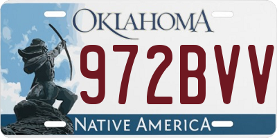 OK license plate 972BVV