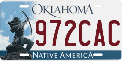OK license plate 972CAC
