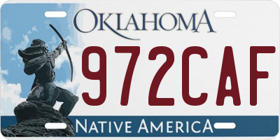 OK license plate 972CAF
