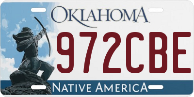 OK license plate 972CBE