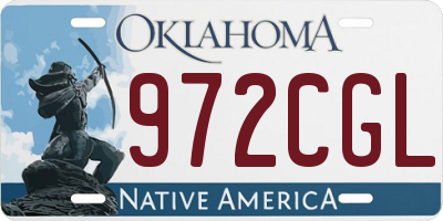 OK license plate 972CGL