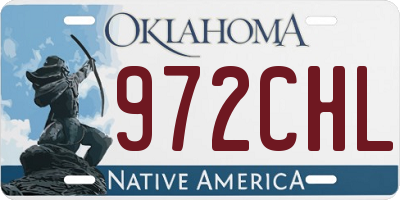 OK license plate 972CHL