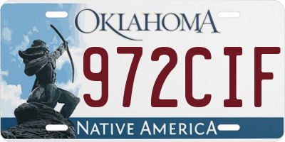 OK license plate 972CIF