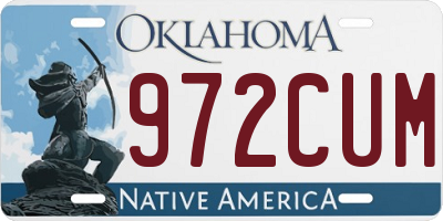 OK license plate 972CUM