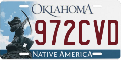 OK license plate 972CVD