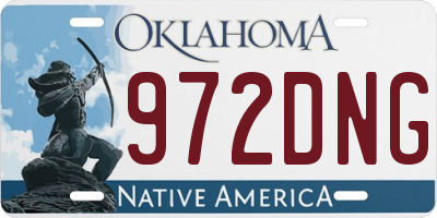 OK license plate 972DNG