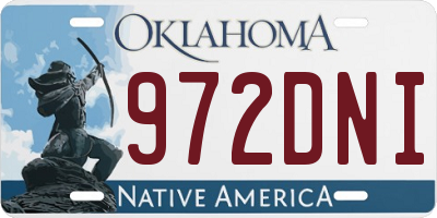 OK license plate 972DNI
