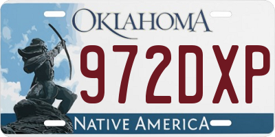 OK license plate 972DXP