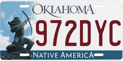 OK license plate 972DYC