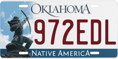 OK license plate 972EDL