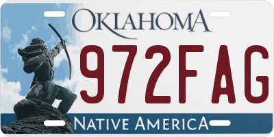 OK license plate 972FAG