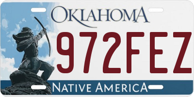 OK license plate 972FEZ